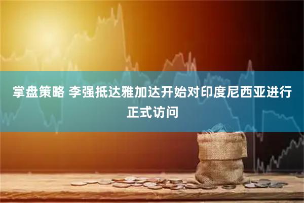掌盘策略 李强抵达雅加达开始对印度尼西亚进行正式访问