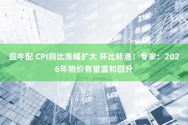 应牛配 CPI同比涨幅扩大 环比转涨!专家:2026年物价有望温和回升